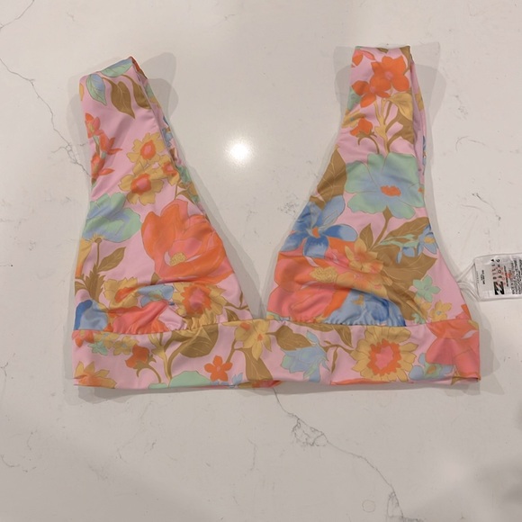 NWT Billabong Bikini Set - Size L - Floral Pink - Picture 6 of 10